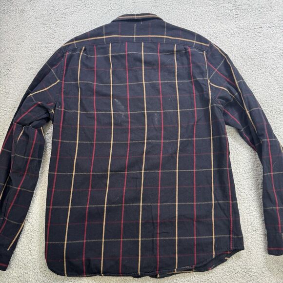 J Crew Shirt Mens XLT Blue Plaid Flannel Classic Midweight Double Brushed Casual - Picture 8 of 9